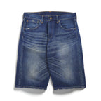 Levi's 503 Short Denim Pants, Size L, Indigo with Distressed Leather Patches, SP503-0019