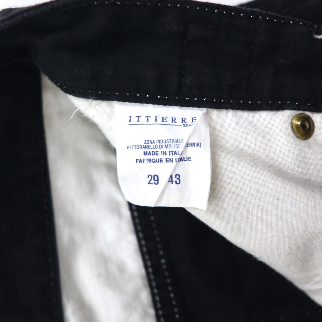 VERSACE JEANS COUTURE Made in Italy High Waist Tapered Denim Pants M Black Medusa Zipper Fly