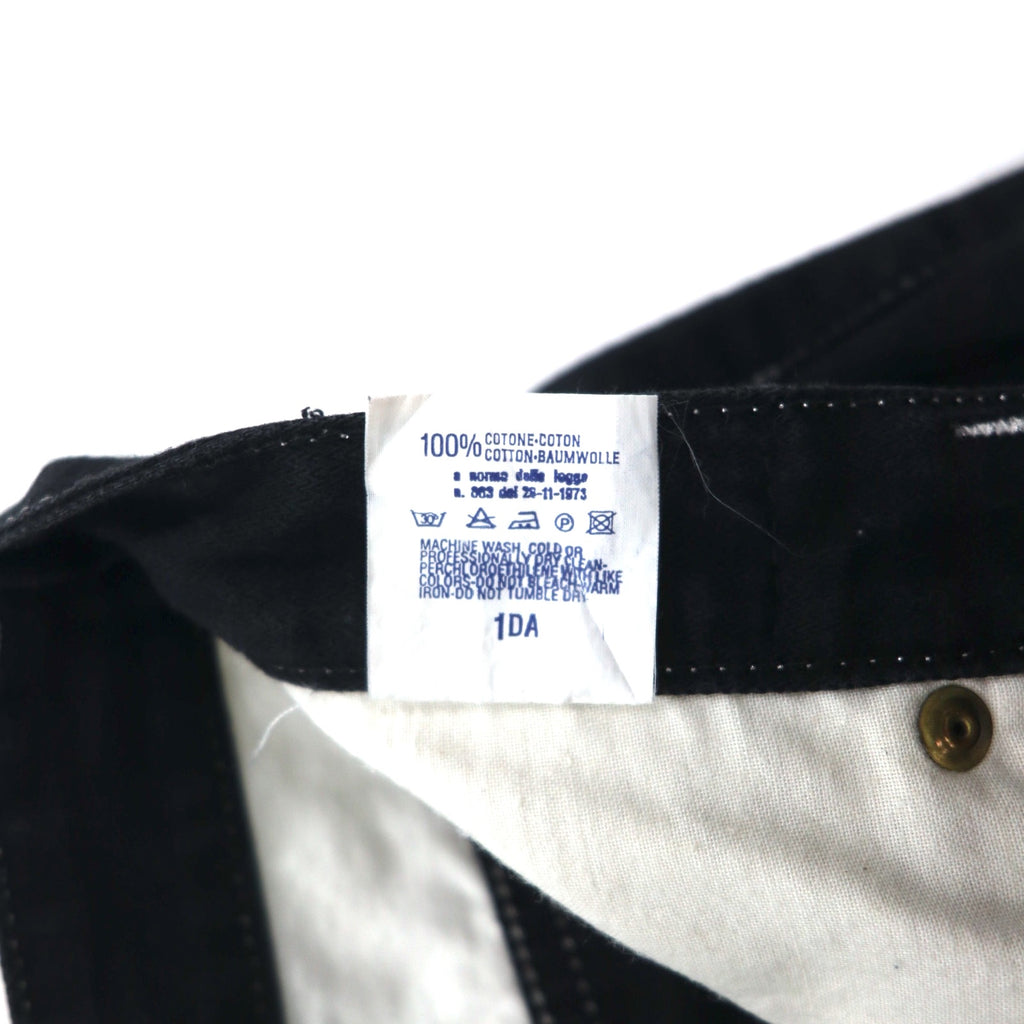 VERSACE JEANS COUTURE Made in Italy High Waist Tapered Denim Pants M Black Medusa Zipper Fly