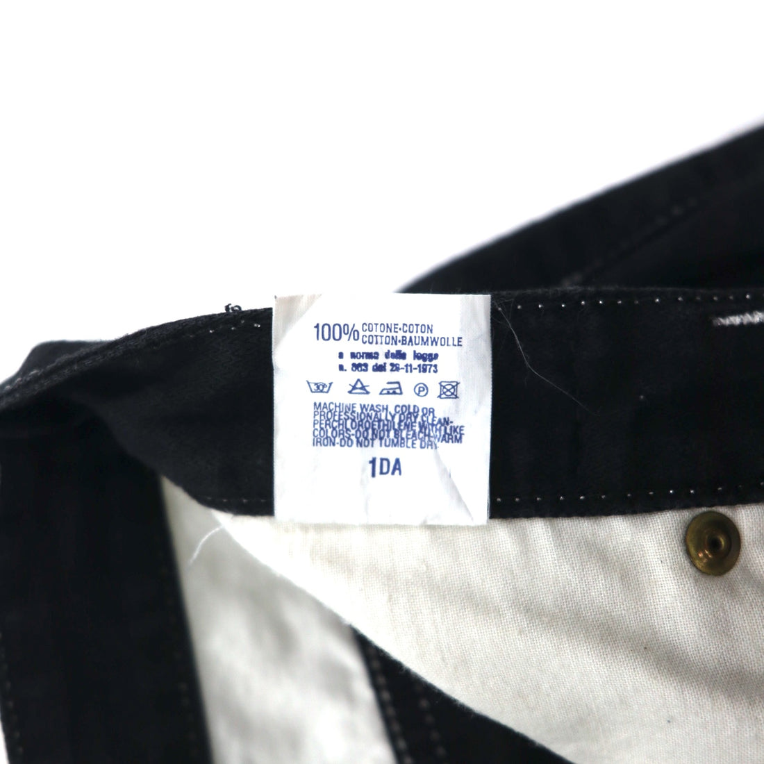 VERSACE JEANS COUTURE Made in Italy High Waist Tapered Denim Pants M Black Medusa Zipper Fly