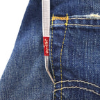 Levi's 503 Short Denim Pants, Size L, Indigo with Distressed Leather Patches, SP503-0019