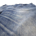 Levi's 503 Short Denim Pants, Size L, Indigo with Distressed Leather Patches, SP503-0019