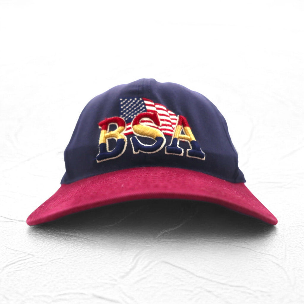 Made in USA 90s BSA Boy Scouts Bicolor Baseball Cap FREE Belt Stars and Stripes Boy Scouts of America