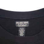 POLO JEANS COMPANY RALPH LAUREN V-neck crew neck sweatshirt, XL, black, solid color, one-point logo embroidery