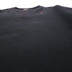 POLO JEANS COMPANY RALPH LAUREN V-neck crew neck sweatshirt, XL, black, solid color, one-point logo embroidery