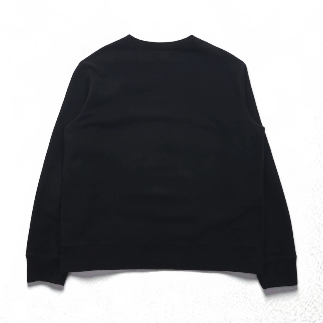 POLO JEANS COMPANY RALPH LAUREN V-neck crew neck sweatshirt, XL, black, solid color, one-point logo embroidery