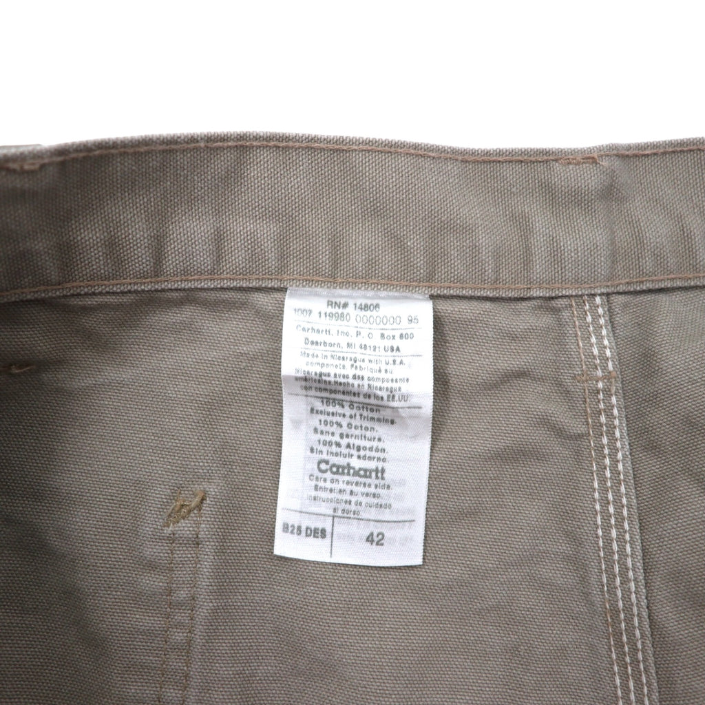 Carhartt Duck Work Shorts Painter Shorts 42 Khaki Cotton WASHED DUCK WORK SHORT B25