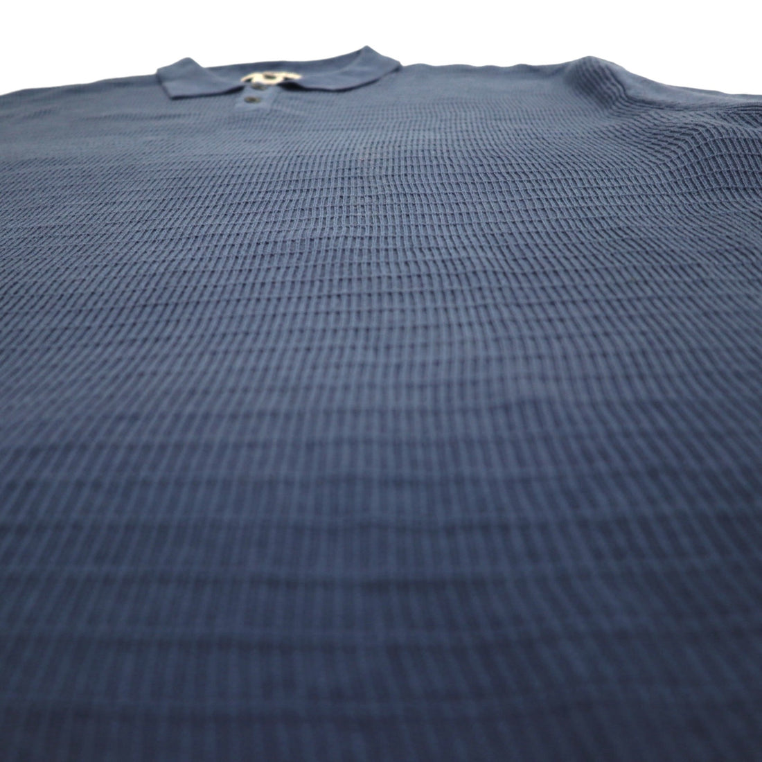 DOCKERS ( Levi's ) 90年代 半袖 ハイゲージ ジャガードニット ポロシャツ 2XL ネイビー EXACT
