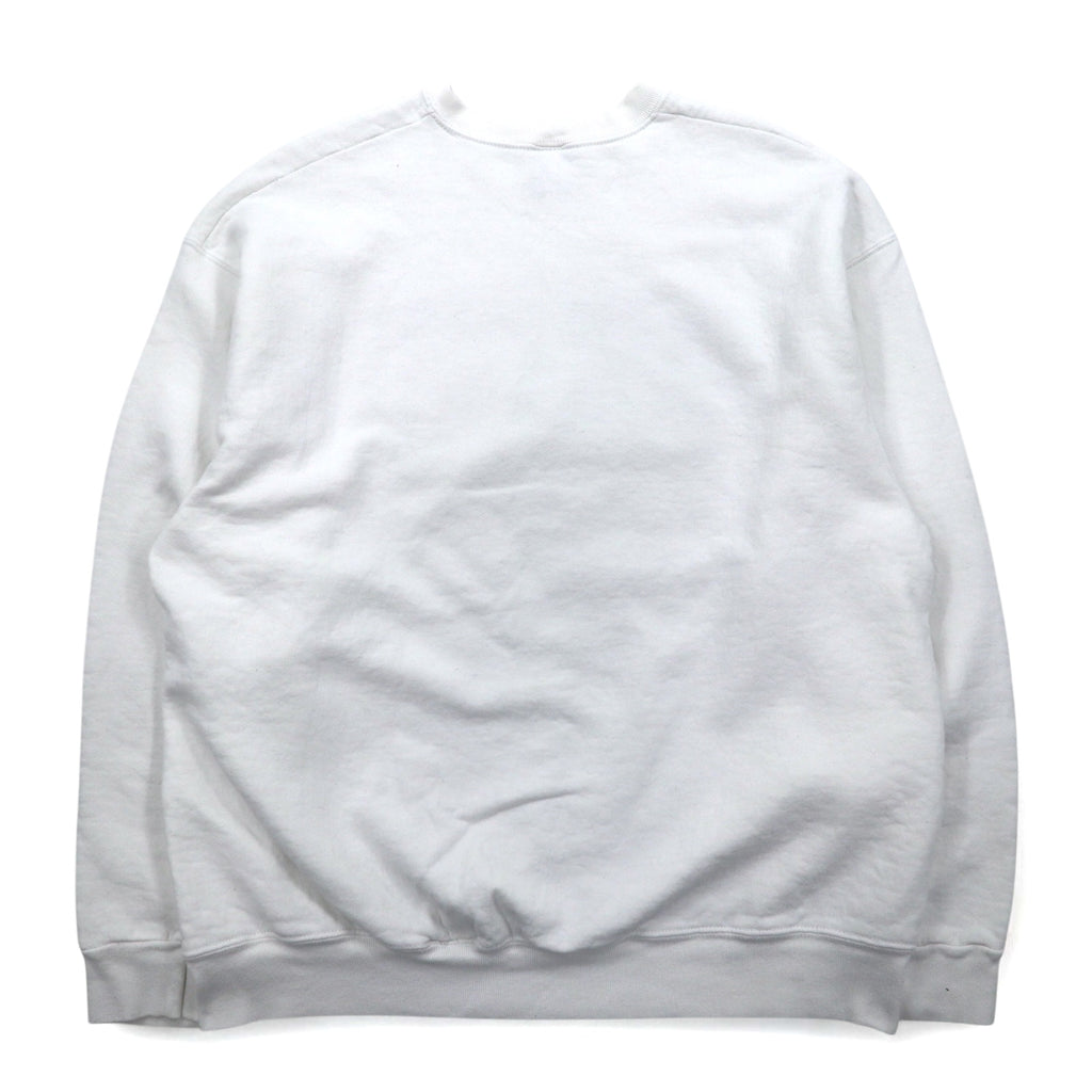 USA made 90s FRUIT OF THE LOOM print sweatshirt XXL white NCAA Wisconsin Platteville Pioneers