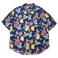 日本然リトテ-古着オンライン-TOMMY HILFIGER 90年代 オープンカラー アロハシャツ XL ネイビー レーヨン 花柄 ビッグサイズ-TOMMY HILFIGER 90's Open Collar Hawaiian Shirt XL Navy Rayon Floral Pattern Big Size