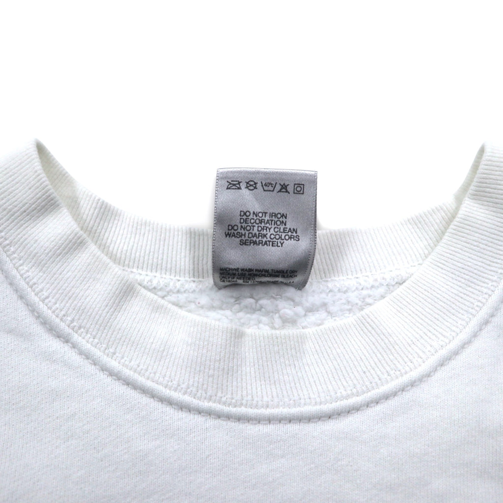 USA made 90s FRUIT OF THE LOOM print sweatshirt XXL white NCAA Wisconsin Platteville Pioneers