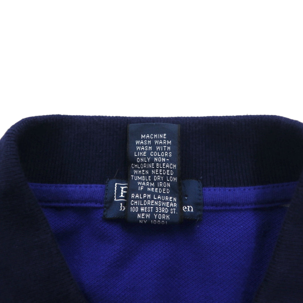 Polo by Ralph Lauren 90s Striped Polo Shirt, Medium, Navy, Blue, Pique, Small Pony Embroidery, Made in Peru