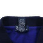 Polo by Ralph Lauren 90s Striped Polo Shirt, Medium, Navy, Blue, Pique, Small Pony Embroidery, Made in Peru