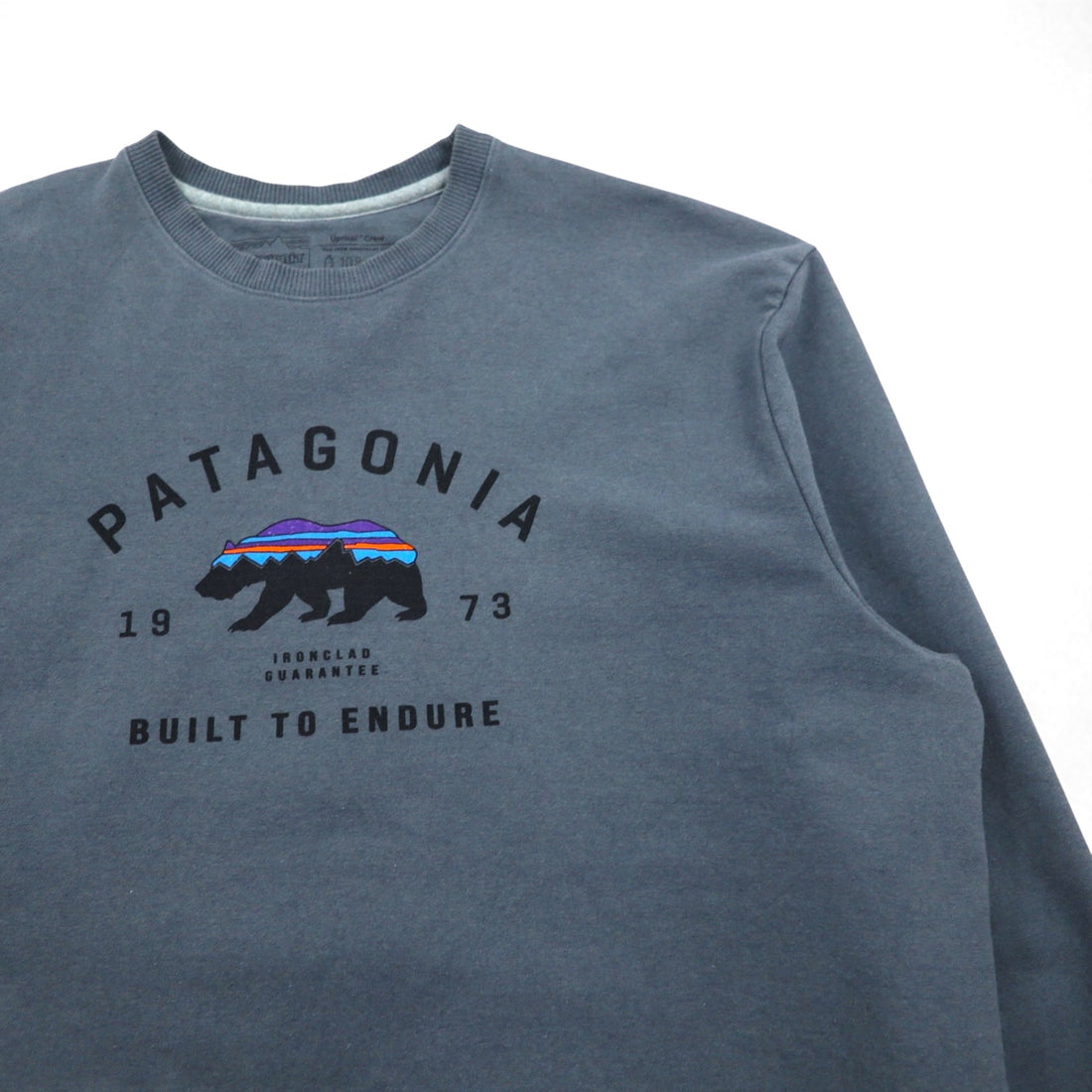 Patagonia Bear Print Crew Sweatshirt, Size 2XL, Blue, Fleece-Lined, 39544