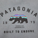 Patagonia Bear Print Crew Sweatshirt, Size 2XL, Blue, Fleece-Lined, 39544