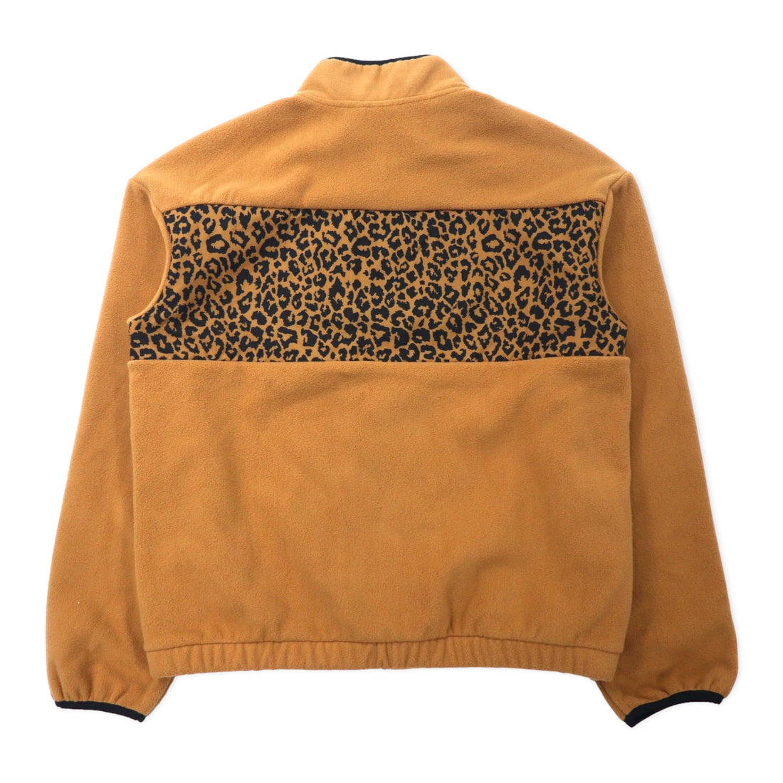 VANS Full Zip Fleece Jacket S Beige Polyester Leopard