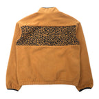 VANS Full Zip Fleece Jacket S Beige Polyester Leopard