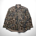 Carhartt 90s Tree Camo Button-Down Work Shirt, Size XL, Khaki, Mossy Oak Camo, Rugged Outdoor Wear