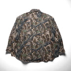 Carhartt 90s Tree Camo Button-Down Work Shirt, Size XL, Khaki, Mossy Oak Camo, Rugged Outdoor Wear