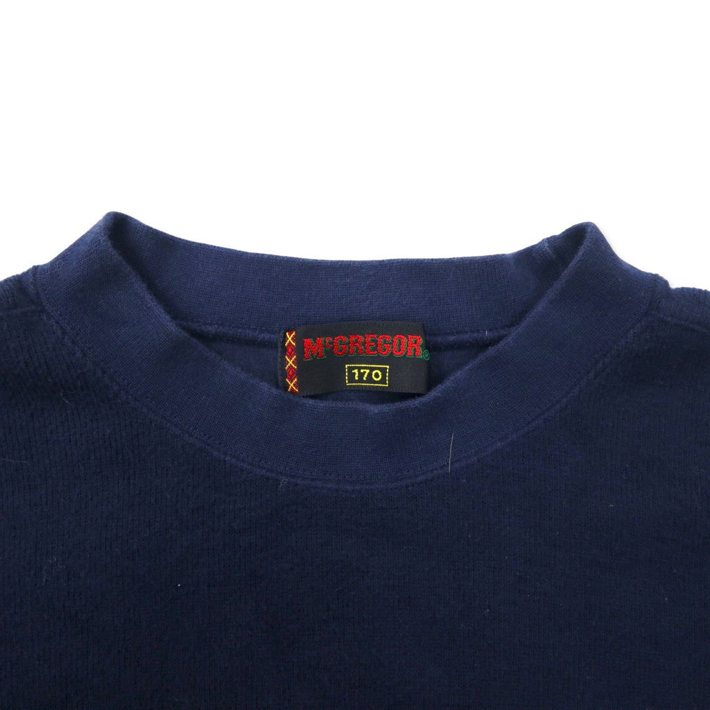 McGREGOR 90's Crew Neck Sweat 170 Navy Cotton AMERICAN SPIRIT Embroidery
