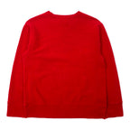 POLO JEANS CO. RALPH LAUREN 90s Reverse Weave Logo Embroidered Sweatshirt M Red Cotton Stars and Stripes Front V