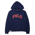日本然リトテ-古着オンライン-POLO RALPH LAUREN ロゴ刺繍 プルオーバーパーカー L ネイビー コットン 裏起毛-POLO RALPH LAUREN Logo Embroidery Pullover Hoodie L Navy Cotton brushed lining