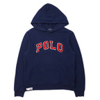 日本然リトテ-古着オンライン-POLO RALPH LAUREN ロゴ刺繍 プルオーバーパーカー L ネイビー コットン 裏起毛-POLO RALPH LAUREN Logo Embroidery Pullover Hoodie L Navy Cotton brushed lining