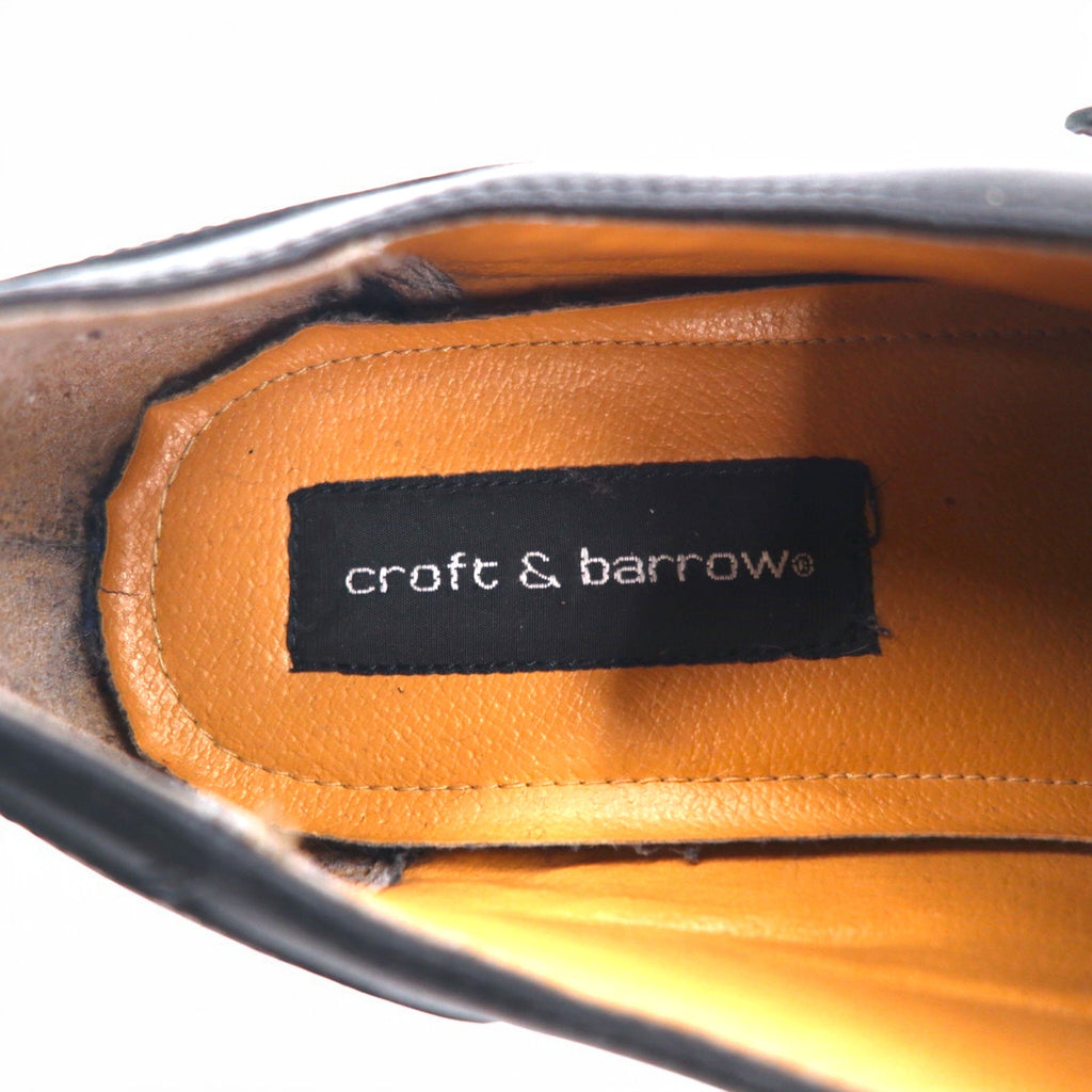 croft &amp; barrow monk strap straight tip dress shoes 29cm black leather BERET