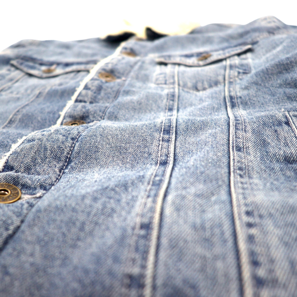 GUESS Boa Denim Jacket Trucker Jacket M Blue Cotton Sherpa Denim Jacket X74XN1R0LF0
