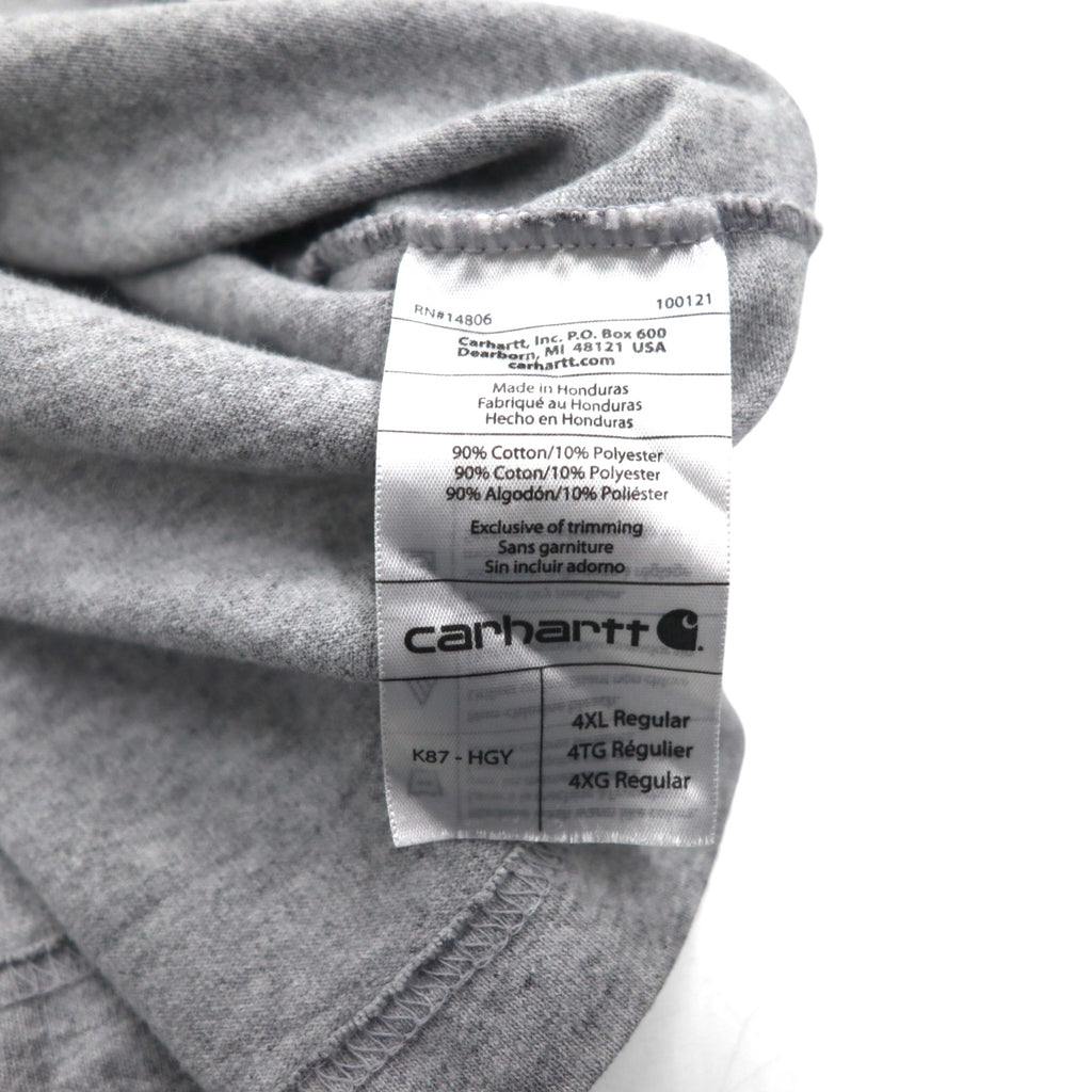 carhartt ビッグサイズ ポケット Tシャツ ポケTee 4XL ORIGINAL FIT グレー ホンジュラス製