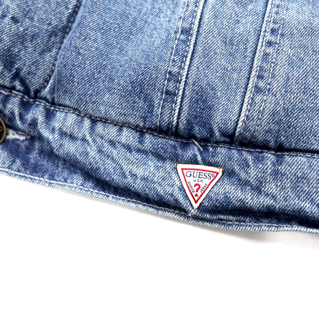 GUESS Boa Denim Jacket Trucker Jacket M Blue Cotton Sherpa Denim Jacket X74XN1R0LF0
