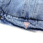 GUESS Boa Denim Jacket Trucker Jacket M Blue Cotton Sherpa Denim Jacket X74XN1R0LF0