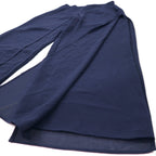 Dressbarn Sheer Drape Wide Pants Size 12 Navy Polyester Slit Layered Made in USA
