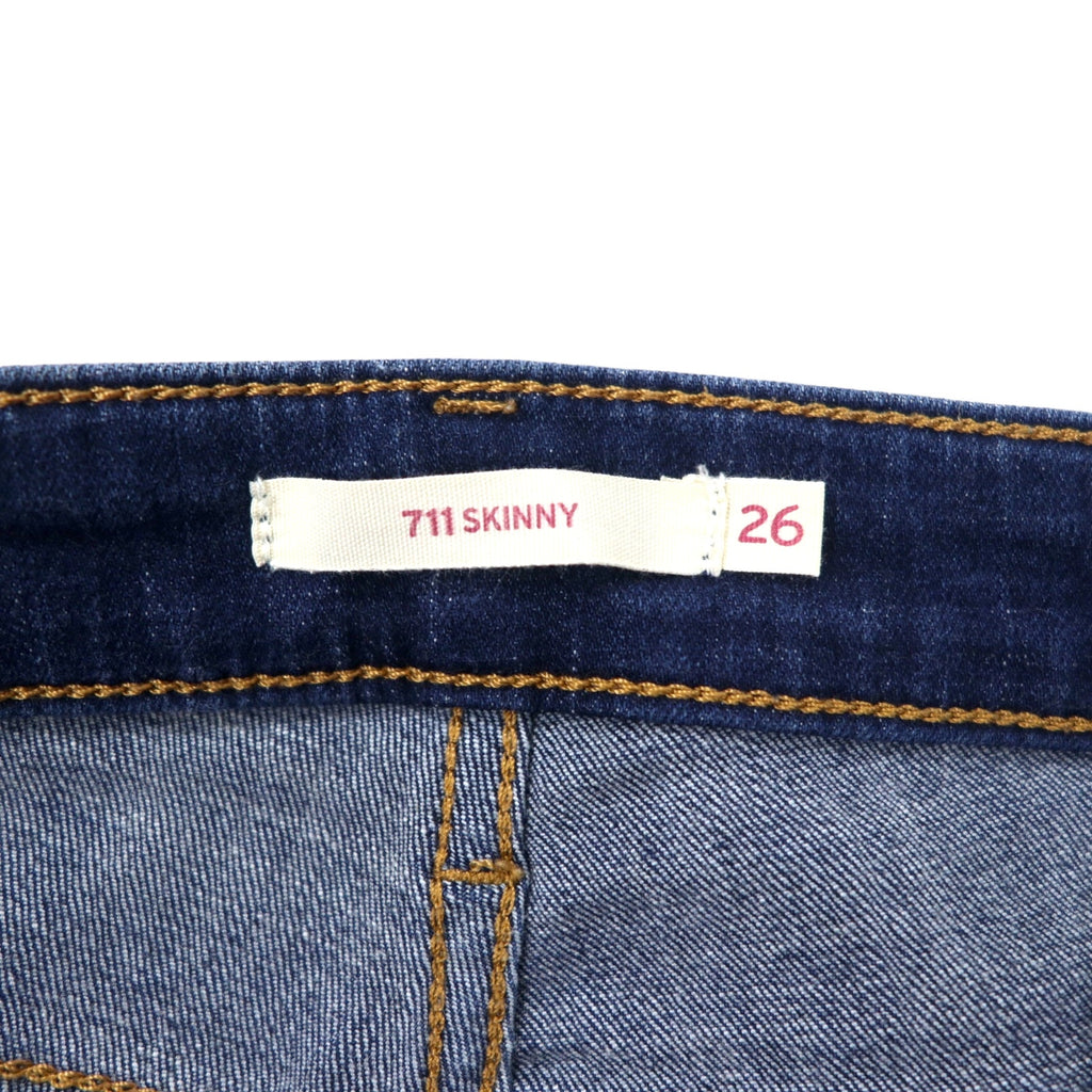 Levi's 711 Skinny Denim Pants 26 Blue Cotton Stretch