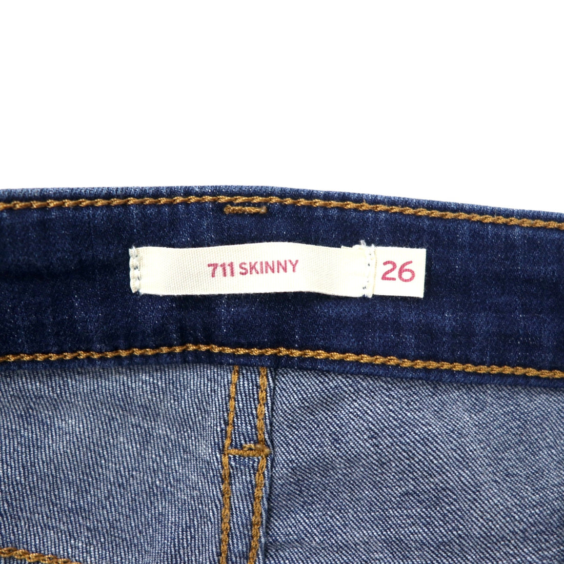 Levi's 711 Skinny Denim Pants 26 Blue Cotton Stretch