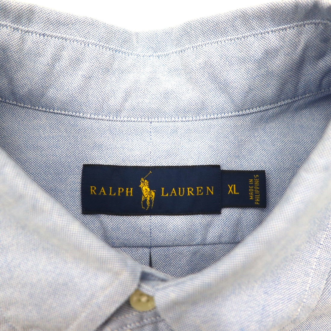 RALPH LAUREN オックスフォード ボタンダウンシャツ XL ブルー コットン スモールポニー刺繍