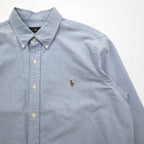 RALPH LAUREN オックスフォード ボタンダウンシャツ XL ブルー コットン スモールポニー刺繍