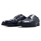 Burberry Wingtip Medallion Dress Shoes 24.5cm Black Leather 1402 Made in Japan