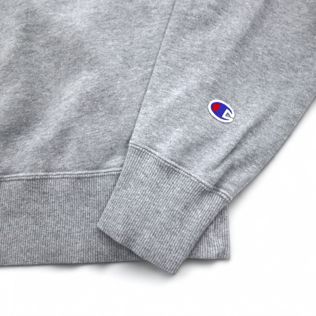 Champion Basic Crew Neck Sweatshirt L Grey Cotton Script Logo C3-H004