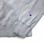Champion Basic Crew Neck Sweatshirt L Grey Cotton Script Logo C3-H004