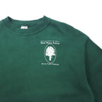 JERZEES Made in USA 90's Crew Neck Sweat M Green Cotton Brushed Back Black Walnut Festival