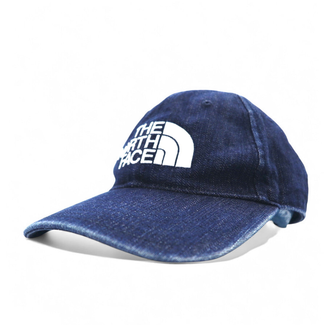 THE NORTH FACE Denim Baseball Cap FREE Indigo Blue TNF Logo Embroidery NN01830