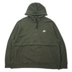 日本然リトテ-古着オンライン-NIKE ハーフジップ フーディー アノラックパーカー XXL カーキ コットン NSW Club Fleece Half-Zip Hoodie BV2699-380-NIKE Half-Zip Hoodie Anorak Hoodie XXL Khaki Cotton NSW Club Fleece Half-Zip Hoodie BV2699-380