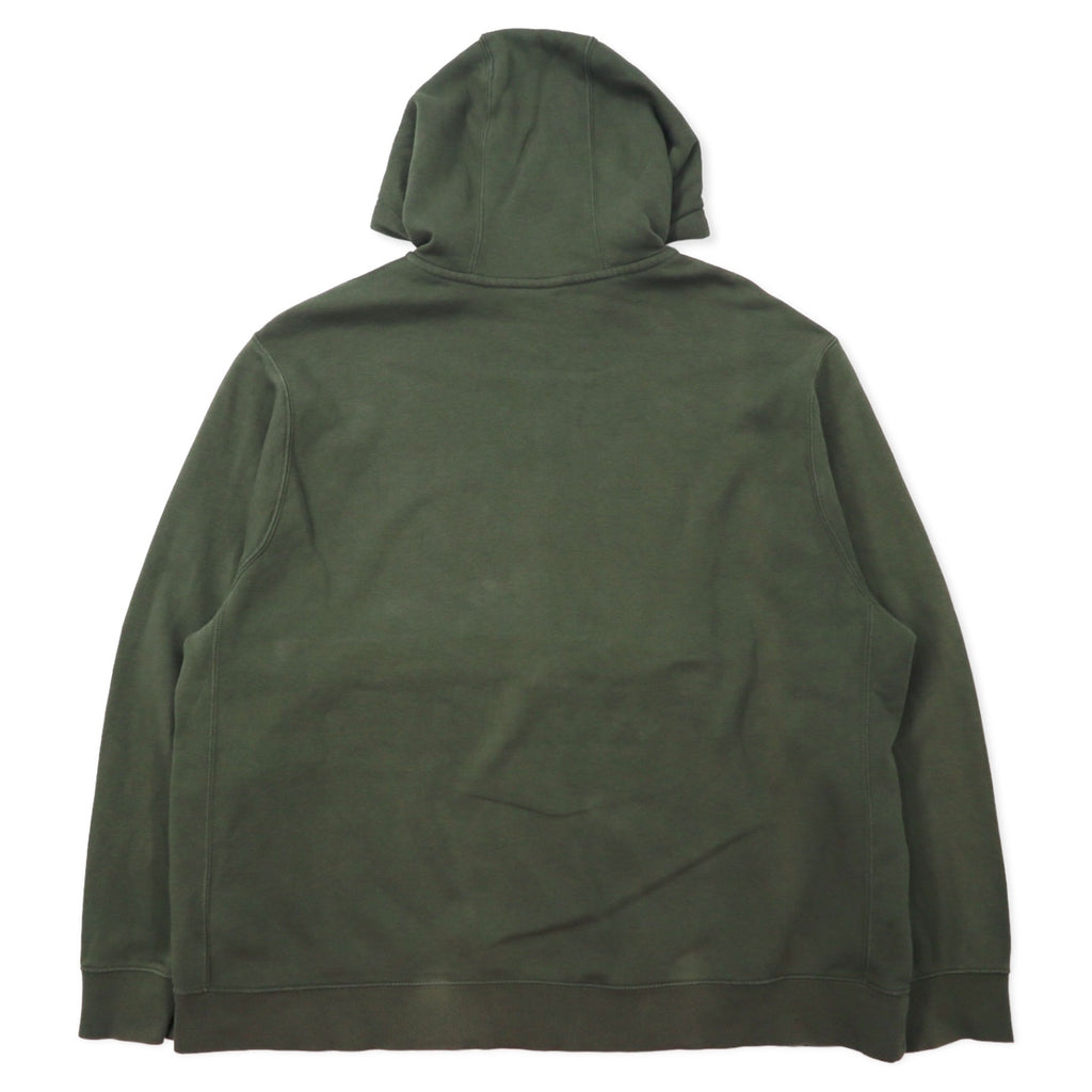 NIKE Half-Zip Hoodie Anorak Parka XXL Khaki Cotton NSW Club Fleece Half-Zip Hoodie BV2699-380