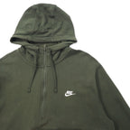 NIKE Half-Zip Hoodie Anorak Parka XXL Khaki Cotton NSW Club Fleece Half-Zip Hoodie BV2699-380