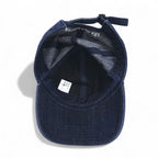 THE NORTH FACE Denim Baseball Cap FREE Indigo Blue TNF Logo Embroidery NN01830