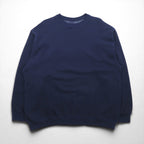 PLUMA OUTDOORS Blank Sweatshirt, Size 2XL, Navy, Solid Cotton with Brushed Lining, Made in Mexico