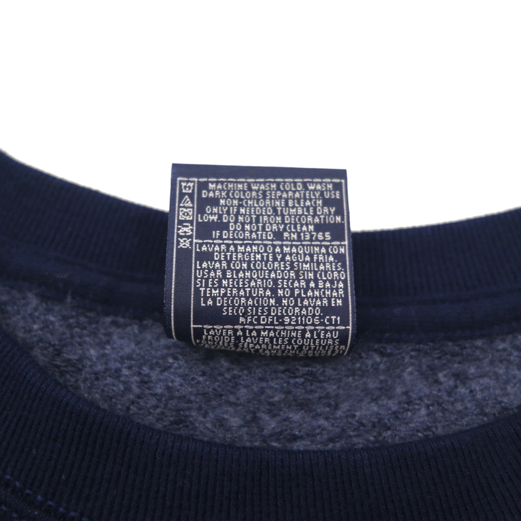PLUMA OUTDOORS Blank Sweatshirt, Size 2XL, Navy, Solid Cotton with Brushed Lining, Made in Mexico
