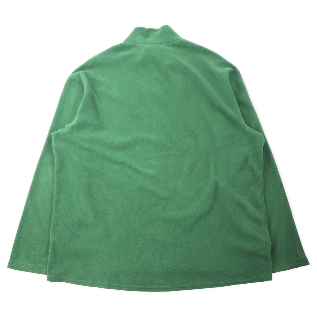 EMS Half Zip Fleece Jacket XL Green Polyester One Point Logo Embroidery Big Size