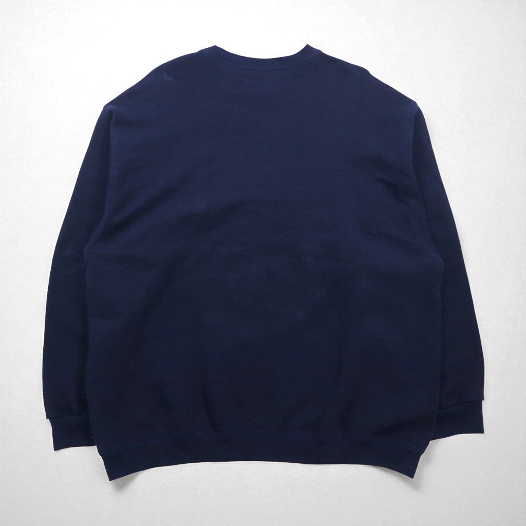 PLUMA OUTDOORS Blank Sweatshirt, Size 2XL, Navy, Solid Cotton with Brushed Lining, Made in Mexico
